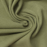 Polyester Stretch Rib Knit Fabric, 240 gsm, 140 cm — Green — photo 2