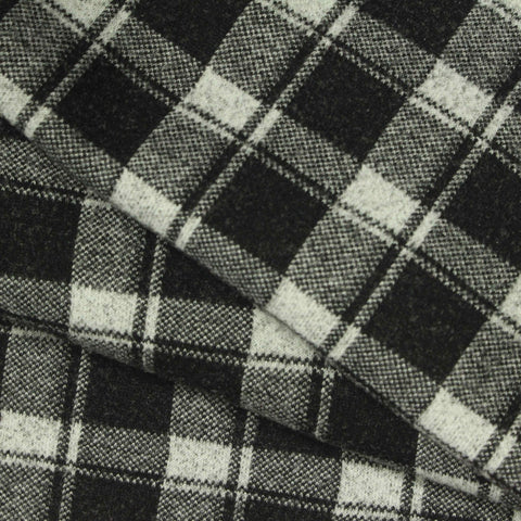 Grey Plaid Jacquard, Polyester, 350 gsm, 165 cm, ref EF-258238