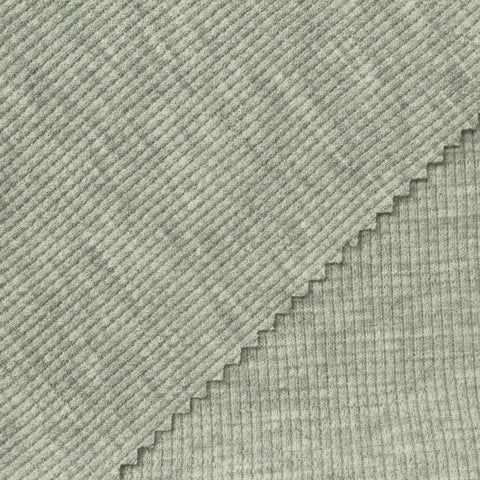 Light Grey Heathered-Marl Waffle Knit, Poly-Cotton