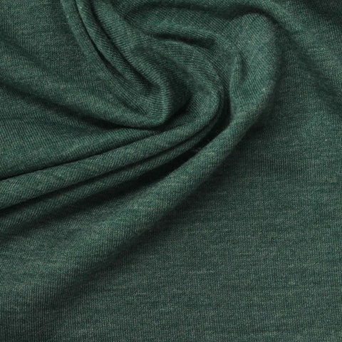 Heather Green Marl Jersey Knit, Poly-Viscose