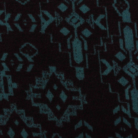Teal Abstract Chunky Knit
