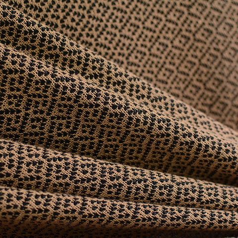 Jacquard 100% Polyester Knit Fabric, 232 gsm, 164 cm — Brown