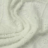 Cream Tone-on-Tone Diamond Crepe, Polyester — photo 2