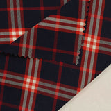 Dark Blue Bold-Plaid Woven, Viscose — photo 2