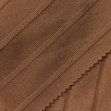 Brushed Polyester Viscose Stretch Rib Knit Fabric, 240 gsm — Brown — photo 2