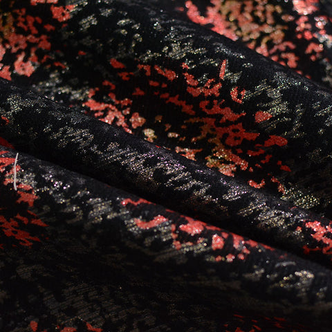 Red Abstract Jacquard, Polyester