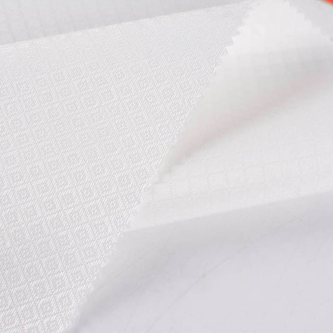 White Tone-on-Tone Diamond Jacquard, Polyester