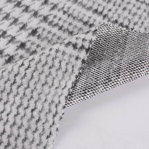 Black Houndstooth Jacquard, Acrylic-Poly