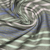 Light Pink Horizontal-Stripe Jersey Knit, Polyester — photo 2