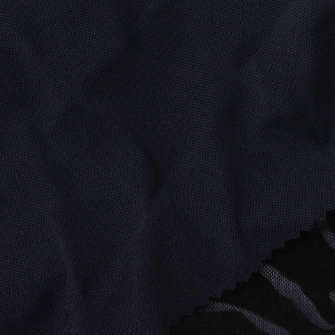 Black Animal Print Mesh, Nylon