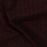 Dark Red Check Twill, Cotton-Poly — photo 2