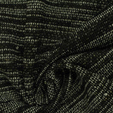 Black Horizontal-Stripe French Terry, Polyester — photo 2