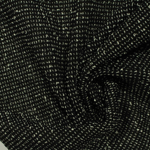 Black Heathered-Marl Knit, Polyester, 217 gsm