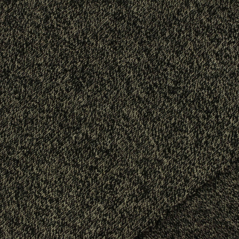 Dark Green Marl Rib Knit, Poly-Viscose, 570 gsm