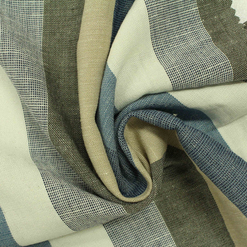 White Vertical-Stripe Woven, Viscose, 145 gsm