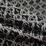 Jacquard Polyester Cotton Blend Stretch Knit Fabric, 534 gsm, 172 cm — Black — photo 2