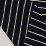 White Horizontal-Stripe Jersey Knit, Polyester — photo 2