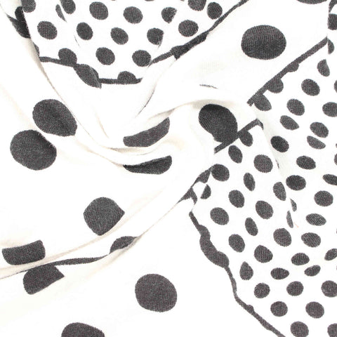 Black Dots Jersey Knit, Polyester, 192 gsm, ref EF-213613