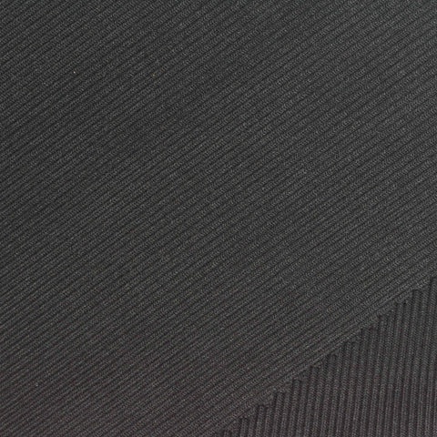 Black Ribbed Rib Knit, Polyester