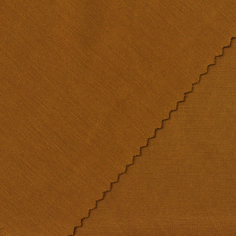 Viscose Nylon Stretch Ponte Knit Fabric, 200 gsm, 165 cm — Brown