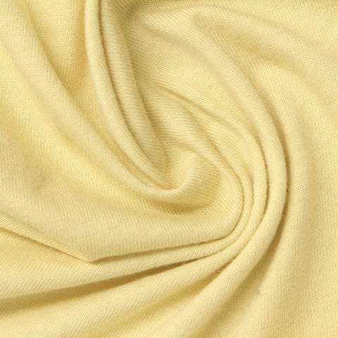 100% Cotton Jersey Knit Fabric, 170 gsm, 190 cm — Yellow