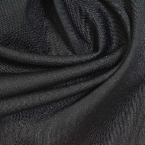 Acrylic Viscose Stretch Knit Fabric, 220 gsm, 160 cm — Black