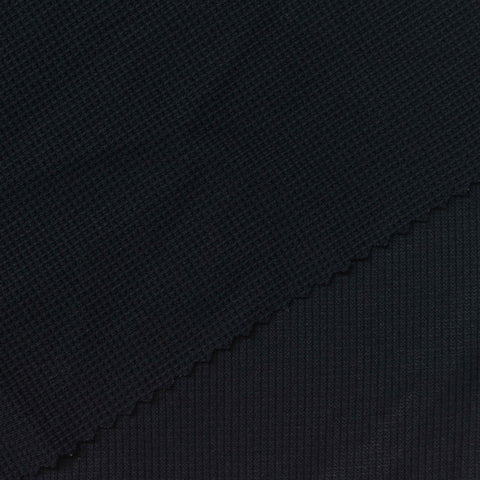 100% Nylon Waffle Knit Fabric, 160 gsm, 210 cm — Black