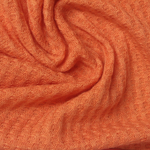 Polyester Stretch Waffle Knit Fabric, 178 gsm, 186 cm — Orange