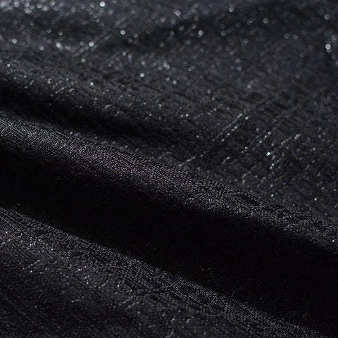 Black Check Jacquard, Polyester, 220 gsm