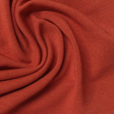 Cotton Polyester Stretch Jersey Knit Fabric, 230 gsm, 180 cm — Red