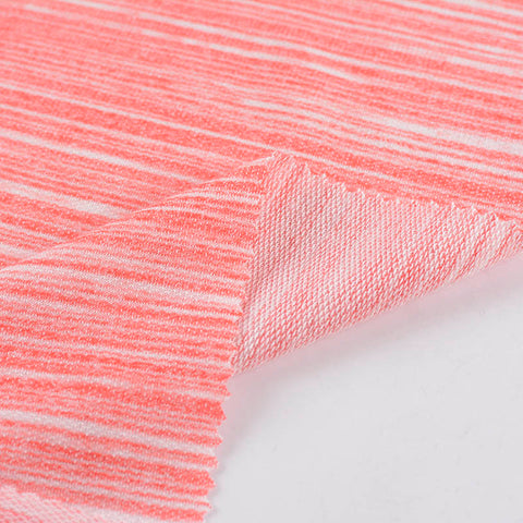Red Marl French Terry, Poly-Viscose, 205 gsm