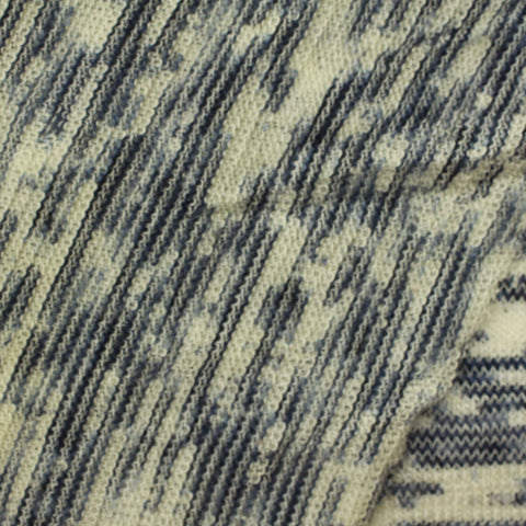 Navy Wavy-Line Chunky Knit, Polyester
