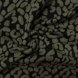 Dark Green Leopard Jacquard, Polyester — photo 2