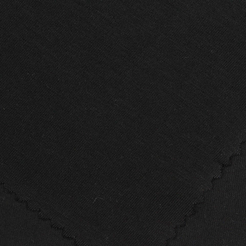 Cotton Viscose Blend Knit Fabric, 165 gsm, 175 cm — Black