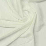 100% Silk Jersey Knit Fabric, 95 gsm, 120 cm — White — photo 2