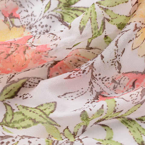 Pink Floral Woven, Polyester, 80 gsm