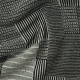 Black Stripes Interlock Knit, Polyester — photo 2