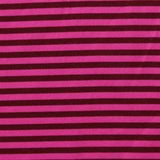 Magenta Horizontal-Stripe Jersey Knit, Polyester — photo 2