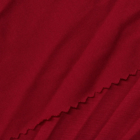 Deep Red Jersey Knit, Viscose