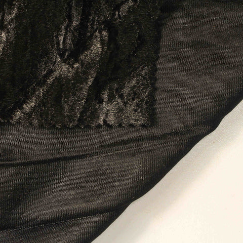 Polyester Stretch Knit Fabric, 180 gsm, 150 cm — Black