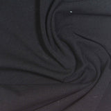 Cotton Stretch Jersey Knit Fabric, 190 gsm, 160 cm — Black — photo 2
