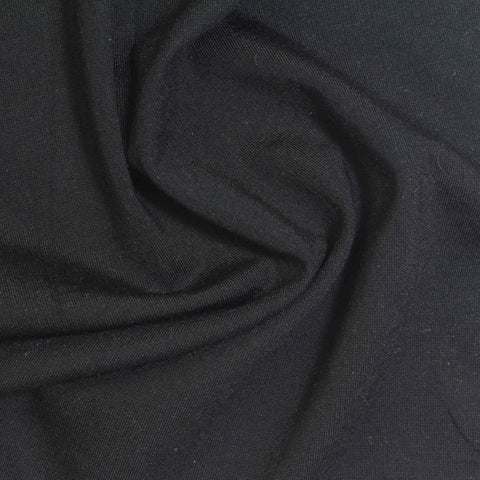 Viscose Nylon Stretch Ponte Knit Fabric, 240 gsm, 150 cm — Black