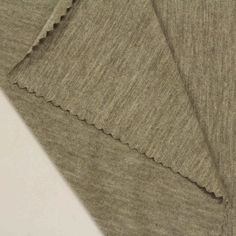 Heathered Olive Marl Jersey Knit, Viscose
