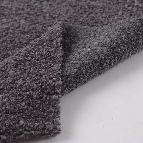 Dark Grey Marl Chunky Knit, Polyester, 404 gsm