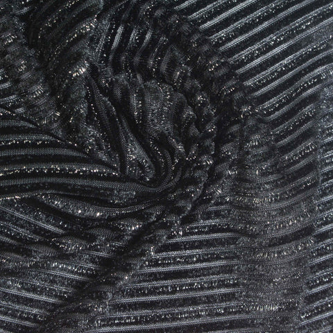 Dark Grey Textured Plissé, Polyester
