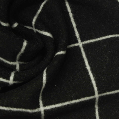 Black Grid Jacquard, Polyester, 315 gsm