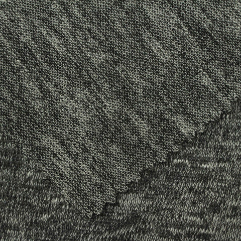 Grey Marl Chunky Knit, Viscose-Poly, 180 gsm, 160 cm, ref EF-219916
