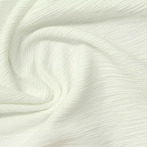 Jacquard 100% Polyester Knit Fabric, 200 gsm, 170 cm — White