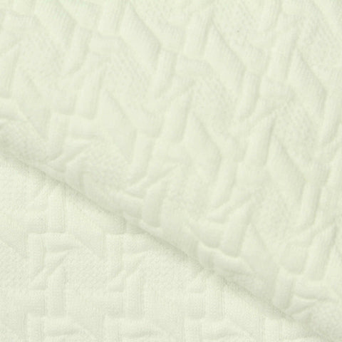 Cream Tone-on-Tone Jacquard, Polyester, 390 gsm