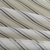 Dark Blue Vertical-Stripe Poplin, Cotton — photo 2